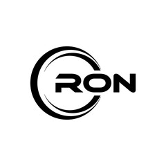 RON letter logo design with white background in illustrator, cube logo, vector logo, modern alphabet font overlap style. calligraphy designs for logo, Poster, Invitation, etc.