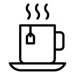 Tea Cup outline icon	