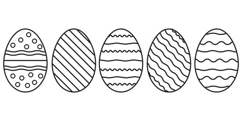outline set of easter egg line icons. linear vector icons such as easter egg, easter egg, eps10