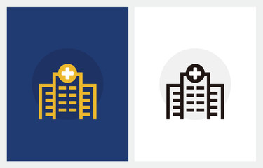Hospital Sign Health Medical Building icon logo symbol vector