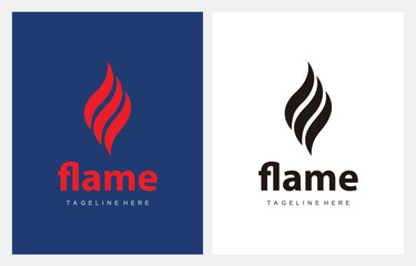 Flame Plumbing Gas Fire Red logo design inspiration