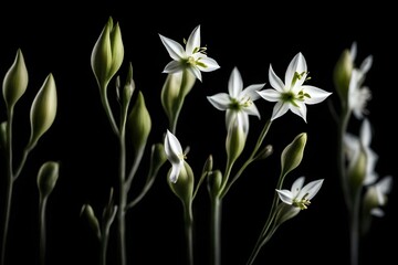 Fototapeta na wymiar black and white flowers