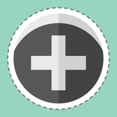 Sticker line cut Pharmacy. related to Medical symbol. simple design editable. simple illustration