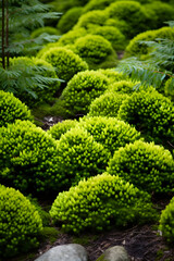 Resilience and Beauty: A Display of Dwarf Evergreen Shrubs in their Natural Habitat