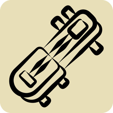 Icon Krapeu. related to Cambodia symbol. hand drawn style. simple design editable. simple illustration