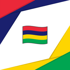 Mauritius Flag Abstract Background Design Template. Mauritius Independence Day Banner Social Media Post. Mauritius