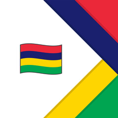 Mauritius Flag Abstract Background Design Template. Mauritius Independence Day Banner Social Media Post. Mauritius Cartoon