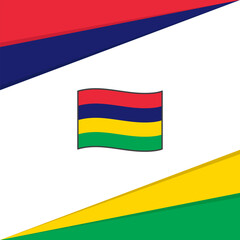 Mauritius Flag Abstract Background Design Template. Mauritius Independence Day Banner Social Media Post. Mauritius Design