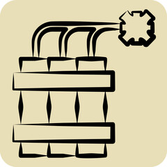Icon Dynamite. related to Mining symbol. hand drawn style. simple design editable. simple illustration