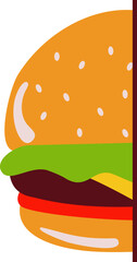 Burger Slices Illustration