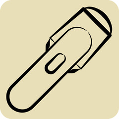 Icon Torch. related to Mining symbol. hand drawn style. simple design editable. simple illustration