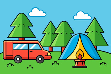 camping background is tree