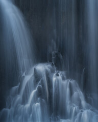 Ceunant Mawr waterfall in the night, Llanberis