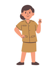 Indonesian female service servant character