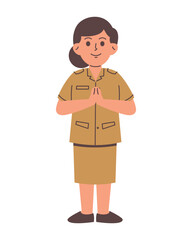 Indonesian female service servant character