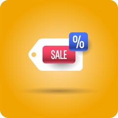 An image to advertise the sale. Poster for advertising discounts. Vector graphics.
