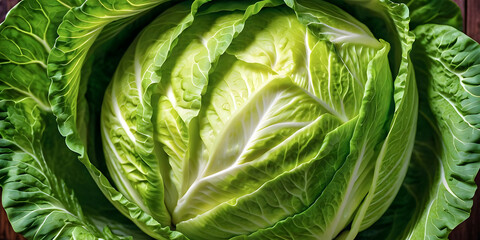 Green cabbage close-up as a background. - obrazy, fototapety, plakaty