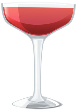 recommend clip art: Vector illustration of a filled red wine glass.