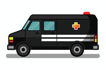  Emergency Response Vehicle ambulance vector art illustration