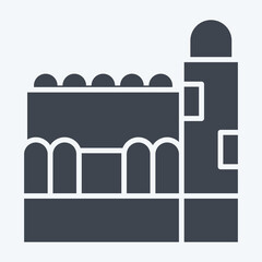 Icon Mosque. related to Qatar symbol. glyph style. simple design illustration.