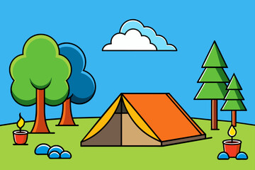 camping background is tree