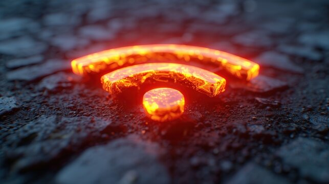 Icon symbol Wireless internet or Wi-Fi and network, hotspot access point