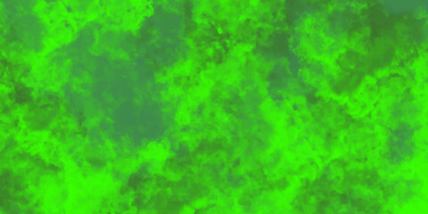 Abstract watercolor illustration featuring a Green and white sky with wispy clouds, set against a turquoise background reminiscent of cement wall texture with old grunge elements