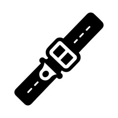 Seat belt icon vector silhouette black color illustration 4