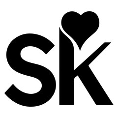 SK logo concept vector art illustration black color, sk logo icon vector 5