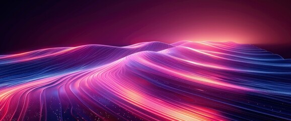 abstract black background with neon light lines, Background HD For Designer