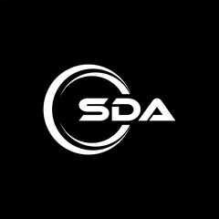 SDA Logo Design, Inspiration for a Unique Identity. Modern Elegance and Creative Design. Watermark Your Success with the Striking this Logo.