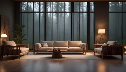 Fotobehang Aesthetic Living Room Idea © MuhammadAli