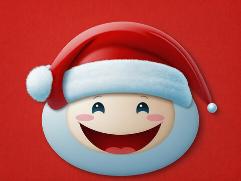 Santa's face imoji icon new image