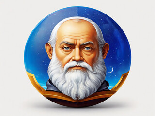 a portrait of Galileo Galile ,mathematician, physicist, engineer, astronomer - obrazy, fototapety, plakaty