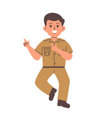 Indonesian male service servant character