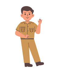 Indonesian male service servant character