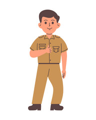 Indonesian male service servant character