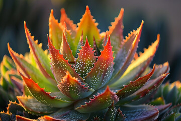 close up of alovera plant