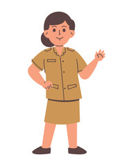 Indonesian female service servant character