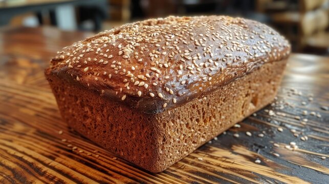 A Delicious, Freshly Baked Organic Loaf of Brown Bread 