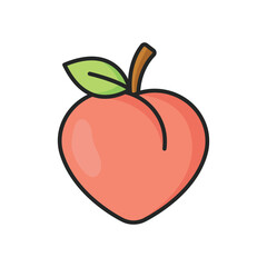peach icon vector design template simple and clean