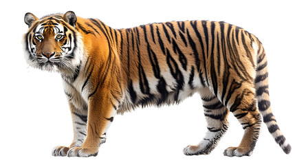 Tiger isolated on white background.generative ai. generative ai 