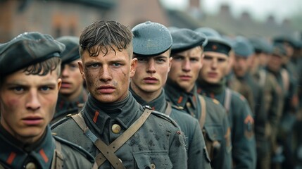 Group of Men in Uniforms Standing Together