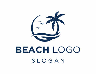 Obraz premium Logo design about Beach on a white background. made using the CorelDraw application.