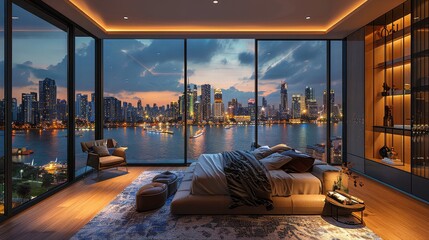 Cityscape Bedroom View