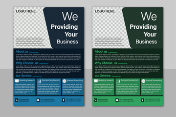  Corporate Business flyer template vector design, Flyer Template ,Corporate Business flyer IT Company flyer . A bundle of 2 templates of different colors a 2 flyer template, modern business flyer .