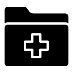 Fototapeta premium Medical results folders icon