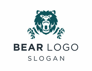 Logo design about Bear on a white background. made using the CorelDraw application.