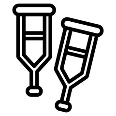 crutches icon