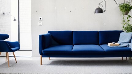 modern living interior with sofa